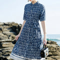 Women's Elegant Navy Blue Floral print - Formal & Casual Chic Dresses for Everyday