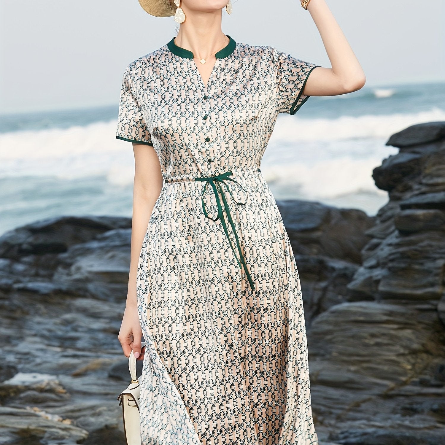 Summer Women's Mulberry Silky Dress 2025 New Elegant Style for Middle-Aged Moms