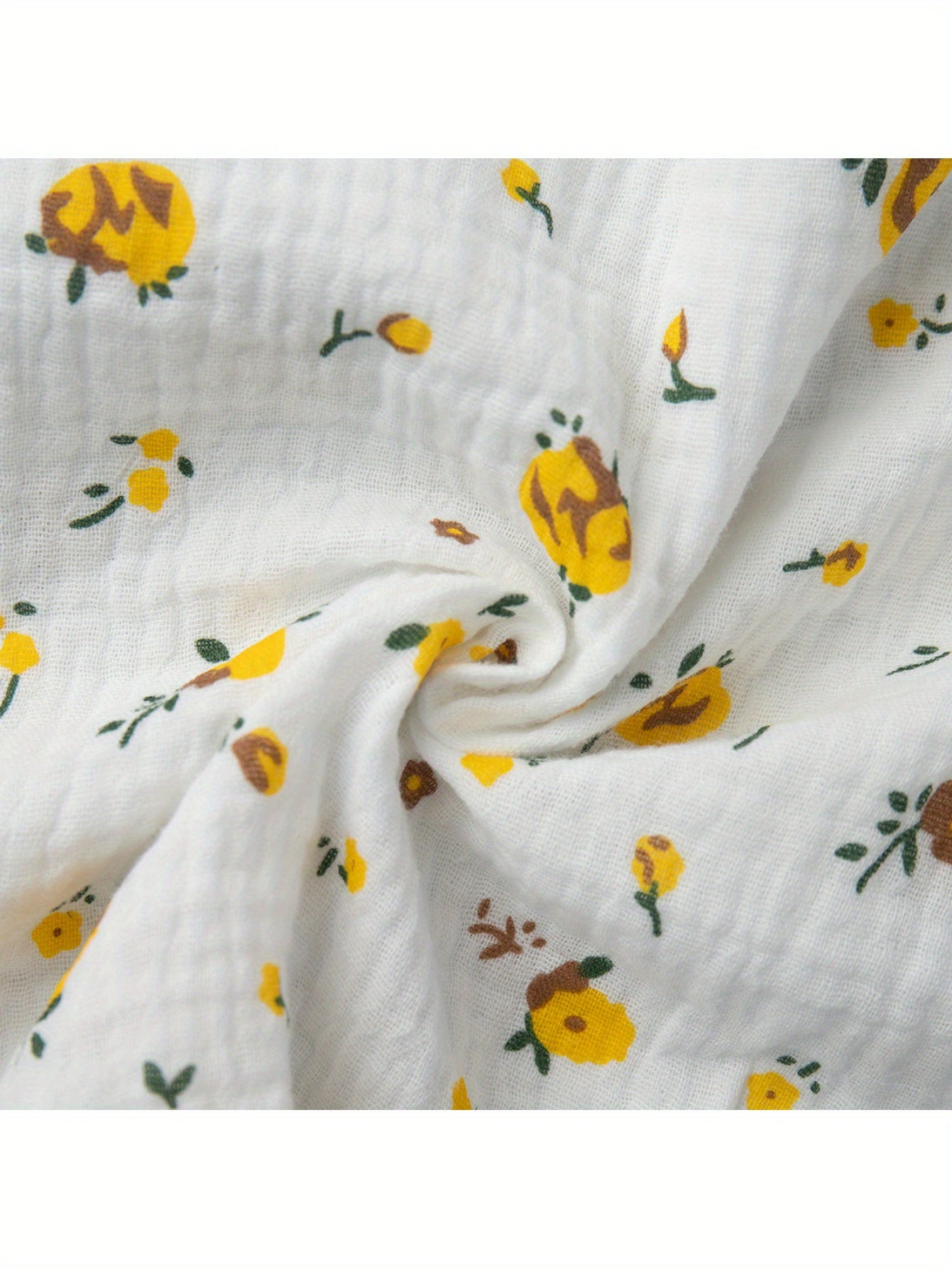 New 2025 European And American Style Pure Printed Dress for Women with Puff Sleeves