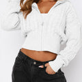 Women'S Hooded Sweater - Long Sleeve Winter Warmth, Full-Zip Front Closure