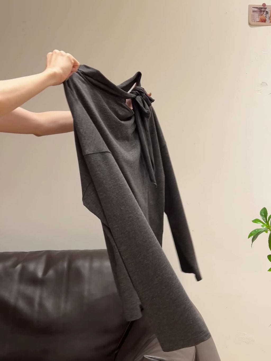 Women'S Elegant Off-Shoulder Long Sleeve T-Shirt with Bow Detail - Soft, Versatile