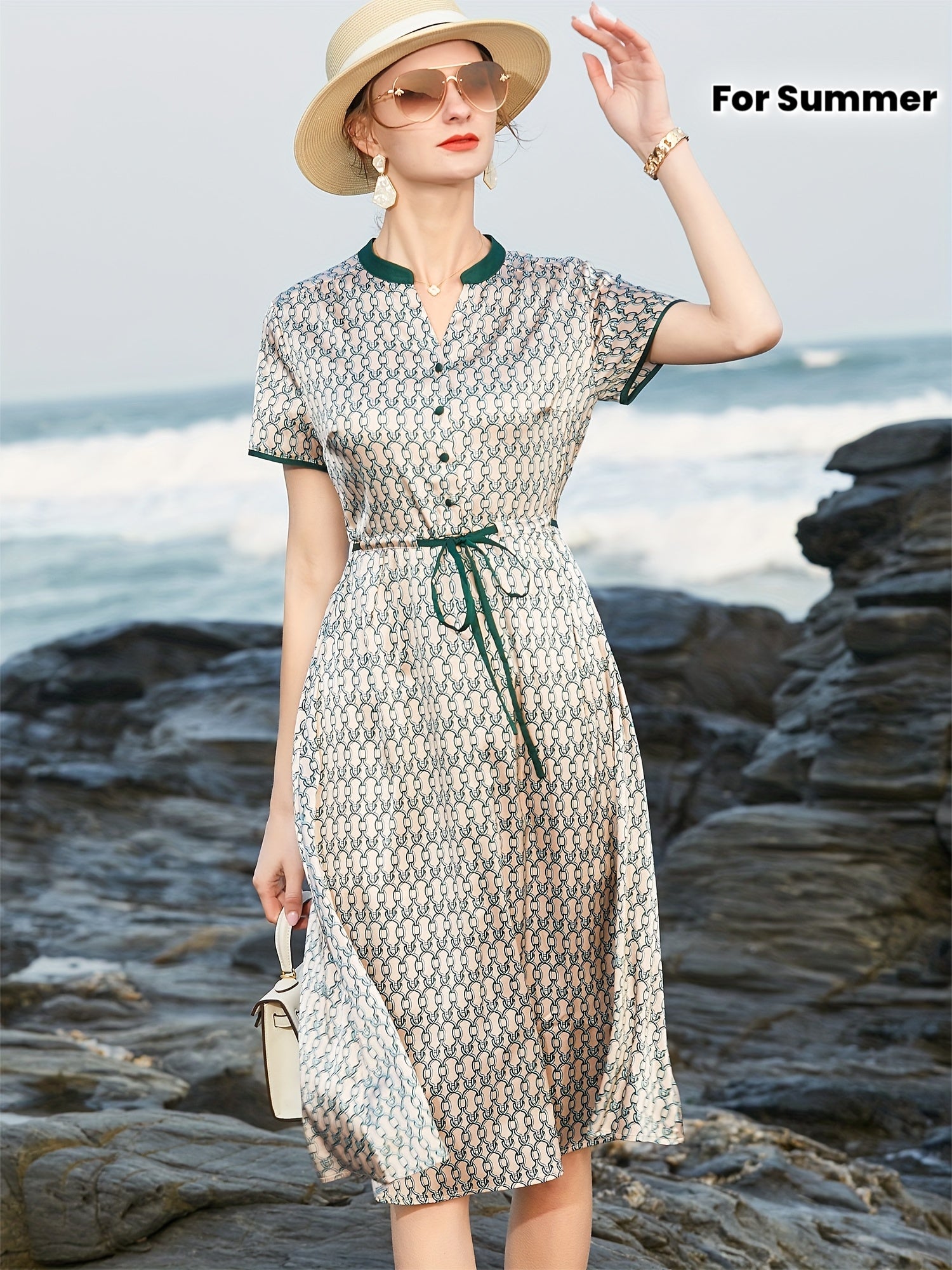 Summer Women's Mulberry Silky Dress 2025 New Elegant Style for Middle-Aged Moms