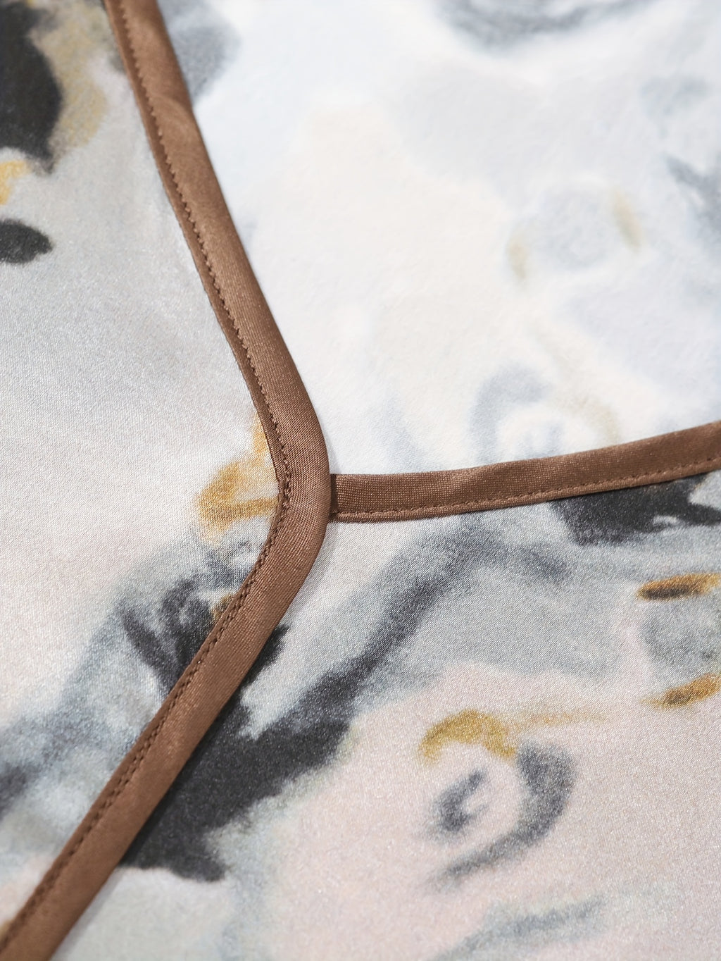 2025 New Summer Dress for Women - Heavyweight Mulberry Silky Long Sleeve V-Neck with Belted Waist & Floral Print