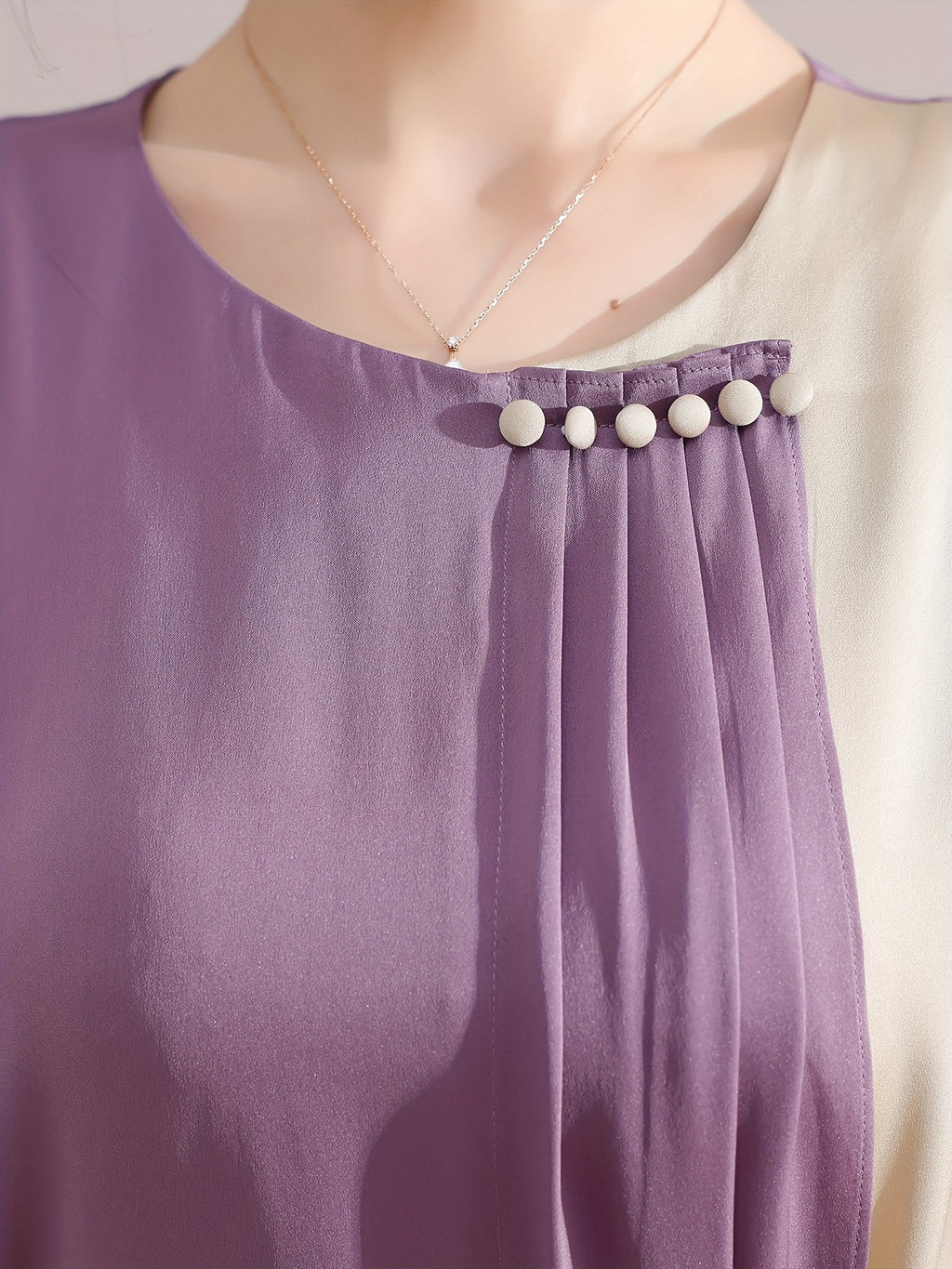 Women's Elegant Heavyweight Mulberry Silky Dress - 2025 New Design A-Line Short Sleeve -Length Formal