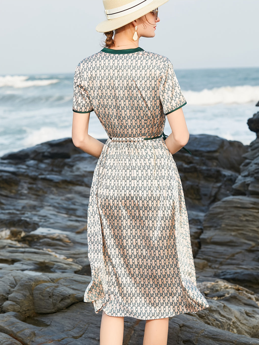 Summer Women's Mulberry Silky Dress 2025 New Elegant Style for Middle-Aged Moms