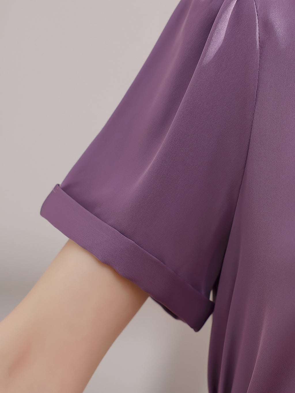 Women's Elegant Heavyweight Mulberry Silky Dress - 2025 New Design A-Line Short Sleeve -Length Formal