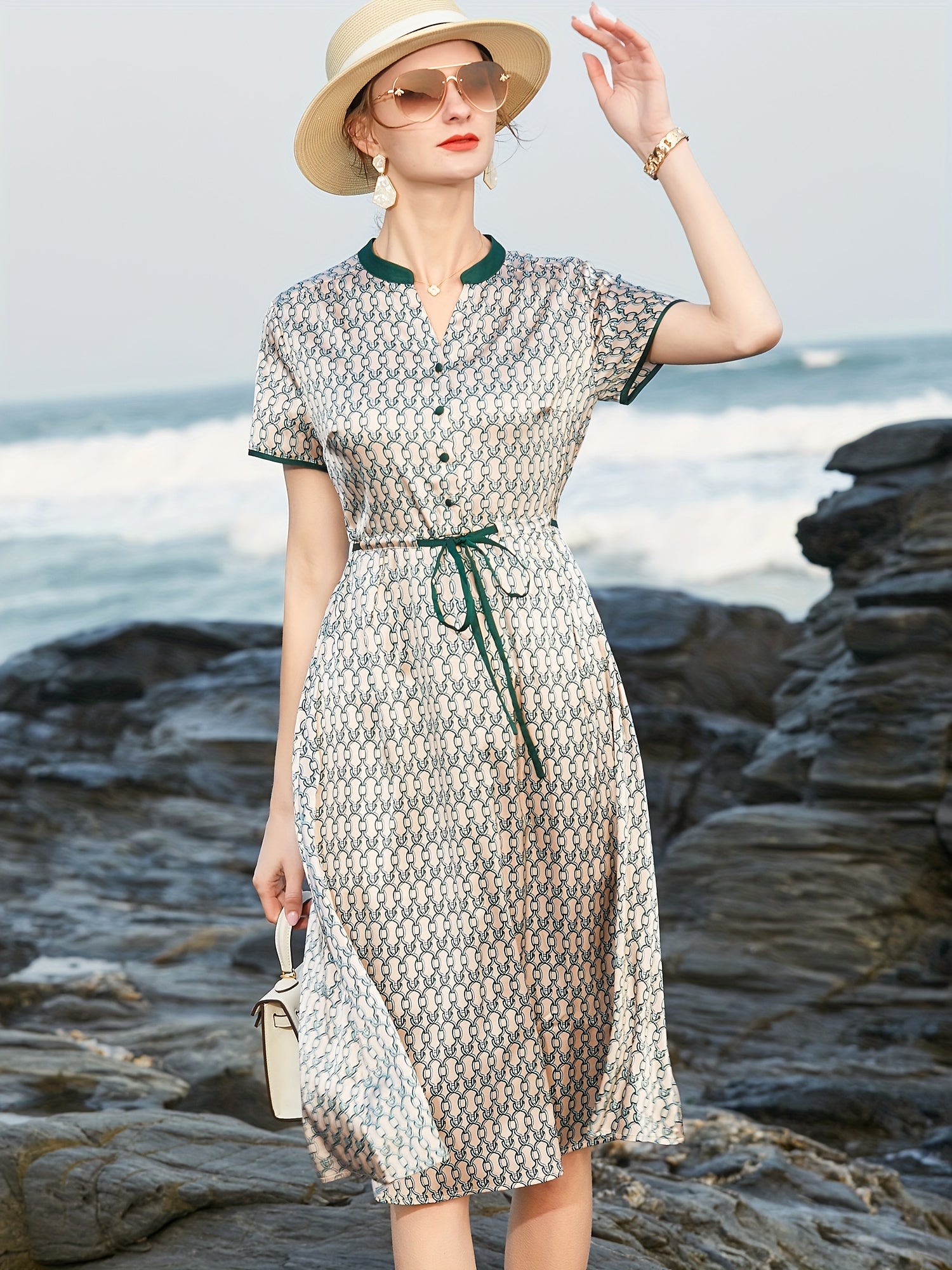 Summer Women's Mulberry Silky Dress 2025 New Elegant Style for Middle-Aged Moms