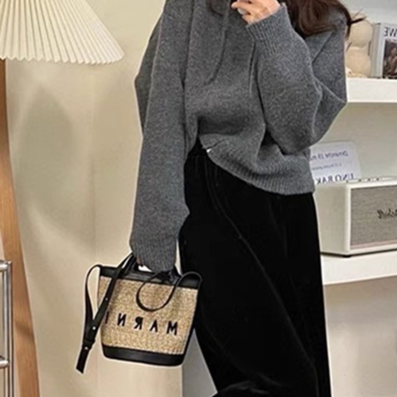 Women's Short Zippered Hooded Cardigan Sweater Coat - Belted Waist Slim-Fit Jacket