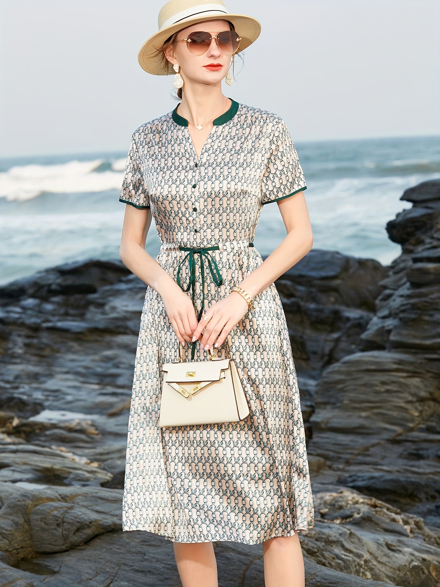 Summer Women's Mulberry Silky Dress 2025 New Elegant Style for Middle-Aged Moms